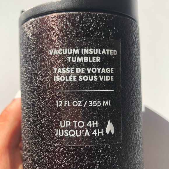 STARBUCKS BLACK GRANITE SPARKLY INSULATED TUMBLER 12OZ. - Picture 4 of 8